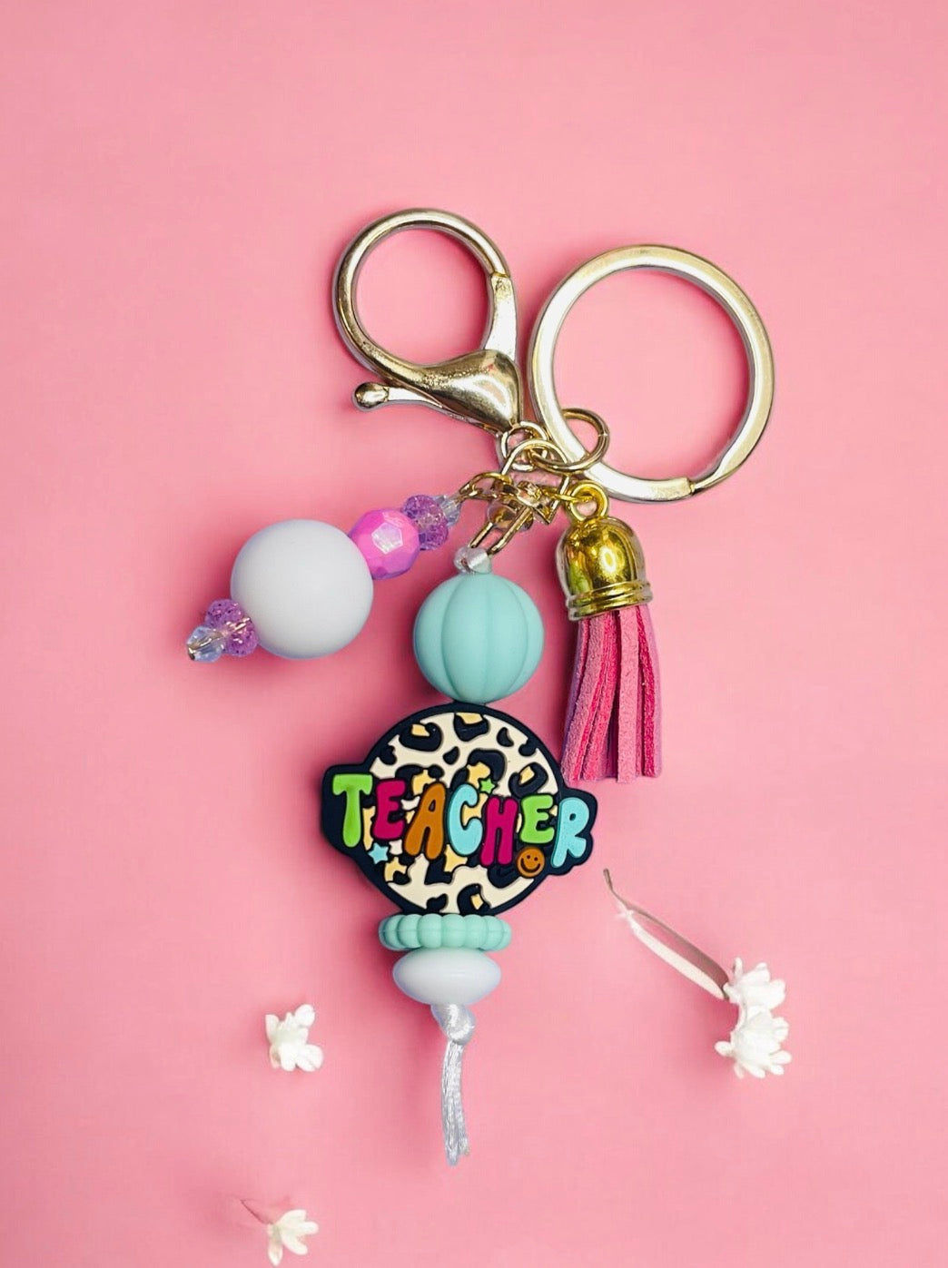 Cheetah Teacher Keychain