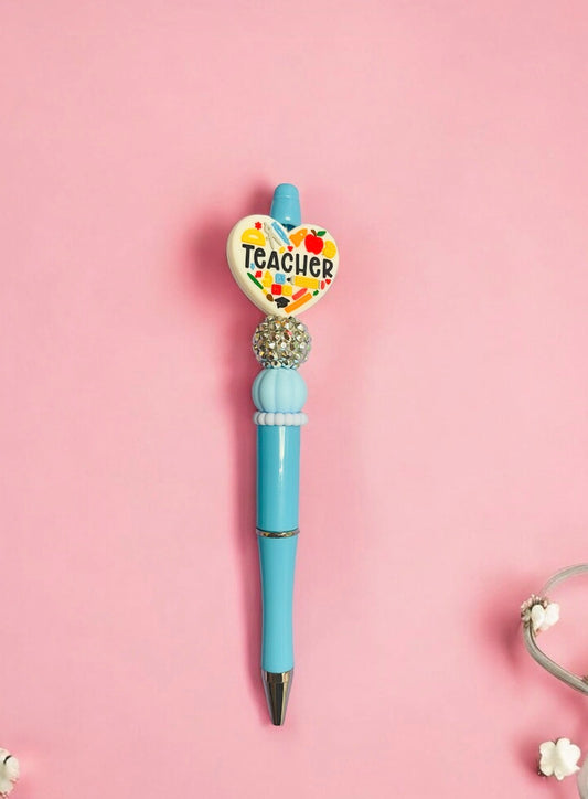 teacher heart pen