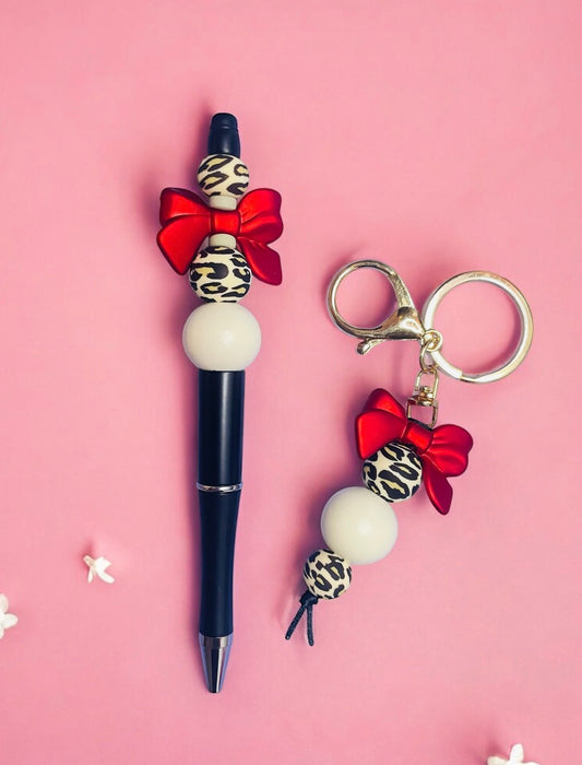 Red Bow Cheetah Set