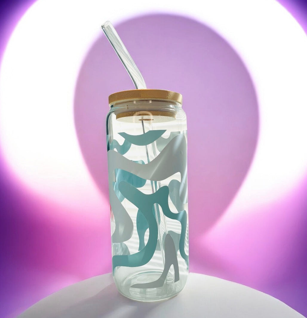 waves glass can cup