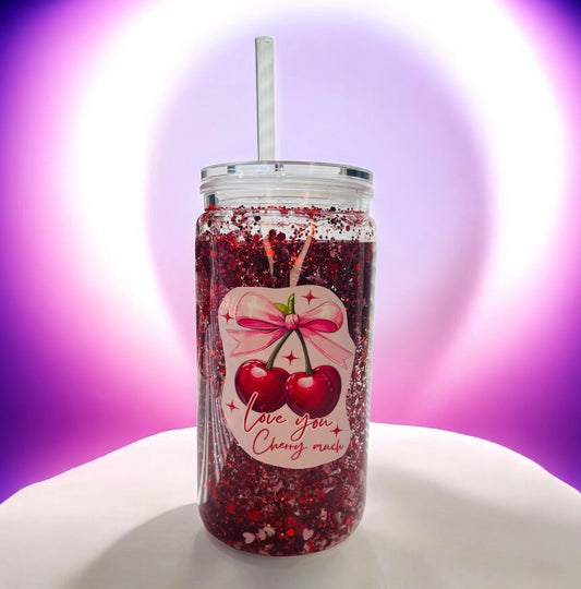 cherry confetti can cup
