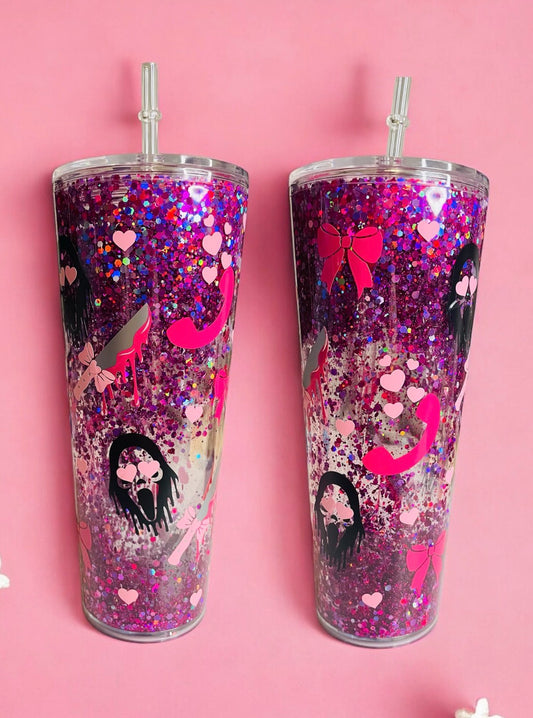Scary Girly Confetti Tumbler