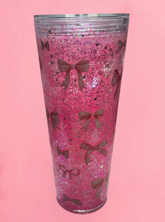 Hot Pink Bow Cup