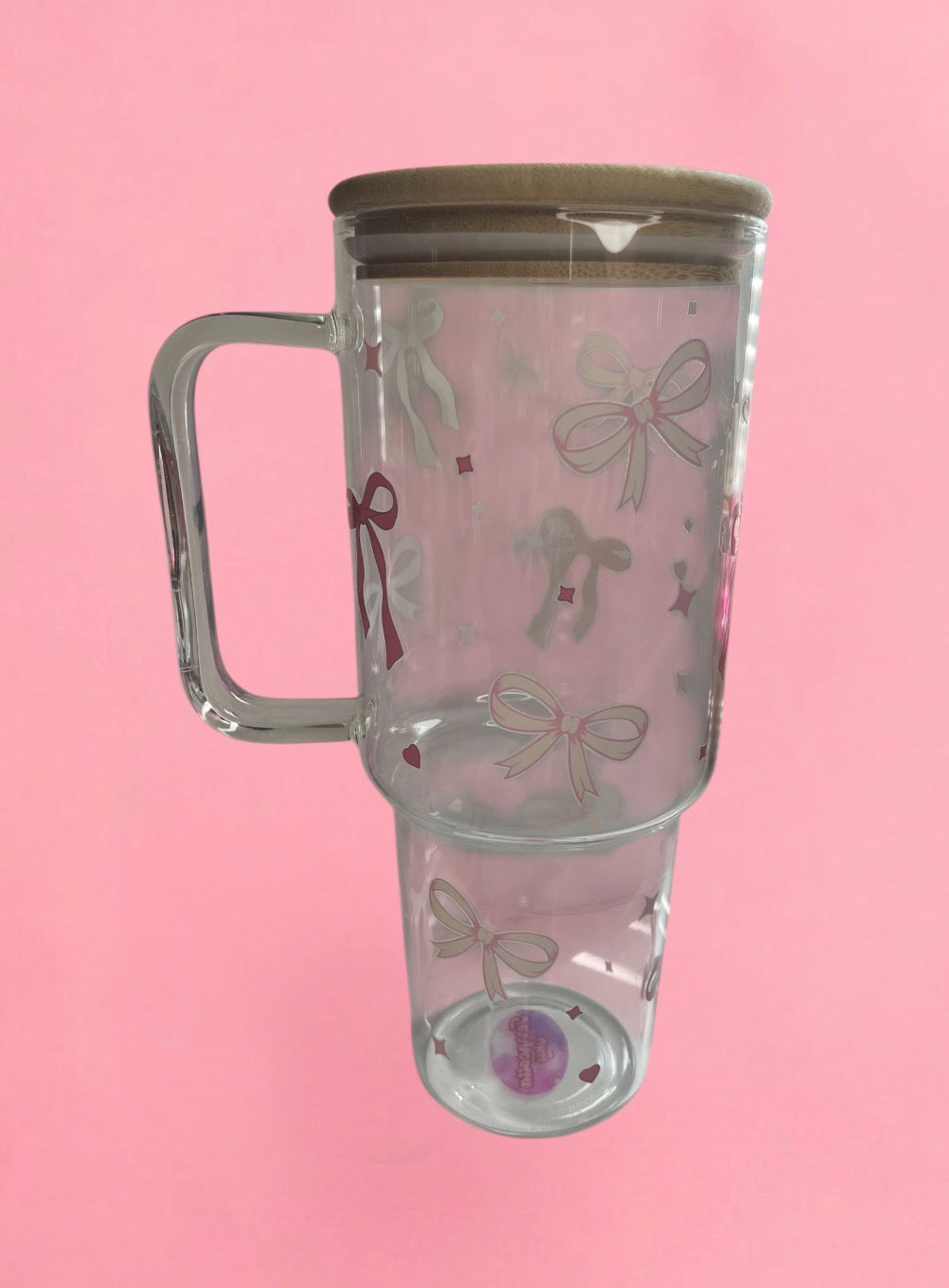 pink bow cup