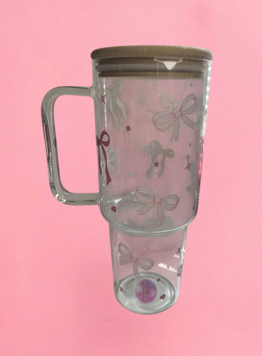pink bow cup